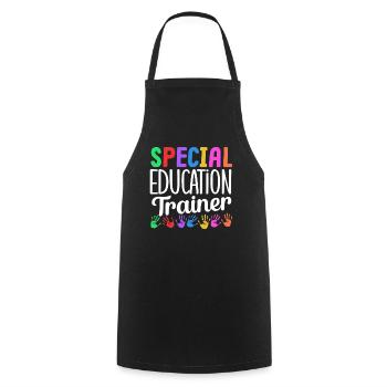 Special Education Trainer Special Education Teacher - Cooking Apron - black - Front - AI Model Male 185 dark (185cm)