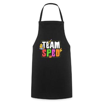 Team Special Education Teacher Profession Special Education - Cooking Apron - black - Front - AI Model Male 185 dark (185cm)