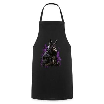 Anubi's God of the Dead Futuristic Gift - Cooking Apron - black - Front - AI Model Male 185 dark (185cm)