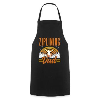 Ziplining Papa Seilrutsche Zipline Sport Sprüche - Kochschürze - Schwarz - Vorne - AI Model Male 185 dark (185cm)