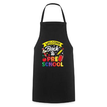 Welcome Back to Preschool Back to School - Cooking Apron - black - Front - AI Model Male 185 dark (185cm)