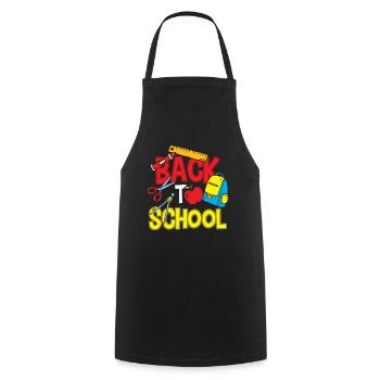 Back to School Back to School Teachers Back to School - Cooking Apron - black - Front - AI Model Male 185 dark (185cm)