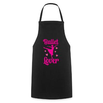 Ballet Lover Girls Ballet Dancer Ballerina - Cooking Apron - black - Front - AI Model Male 185 dark (185cm)