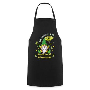 Gnomes May Green Mental Health Awareness Month - Cooking Apron - black - Front - AI Model Male 185 dark (185cm)