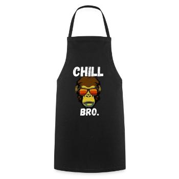 Chill Bro Affe mit Sonnenbrille Lustiges Outfit - Kochschürze - Schwarz - Vorne - AI Model Male 185 dark (185cm)