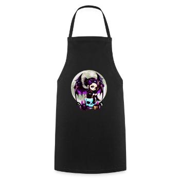 Cute Goth Bat Wing Gothic Grufti - Cooking Apron - black - Front - AI Model Male 185 dark (185cm)