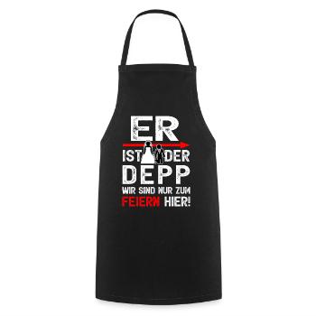 Junggesellenabschied Männer T-Shirt JGA Poltern - Kochschürze - Schwarz - Vorne - AI Model Male 185 dark (185cm)