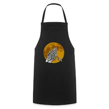 Praying Skeletal Hands - Gothic Gothic - Cooking Apron - black - Front - AI Model Male 185 dark (185cm)