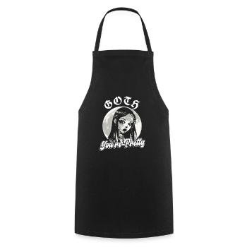 Goth You're Pretty - Goth Gothic - Kochschürze - Schwarz - Vorne - AI Model Male 185 dark (185cm)