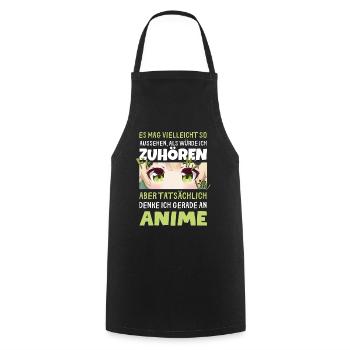 Sarkastisches Kawaii Statement für Manga-Liebhaber - Kochschürze - Schwarz - Vorne - AI Model Male 185 dark (185cm)