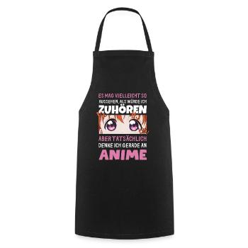 Sarkastisches Kawaii Statement für Manga-Liebhaber - Kochschürze - Schwarz - Vorne - AI Model Male 185 dark (185cm)