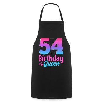 Birthday Queen 56 Geburtstag - Cooking Apron - black - Front - AI Model Male 185 dark (185cm)
