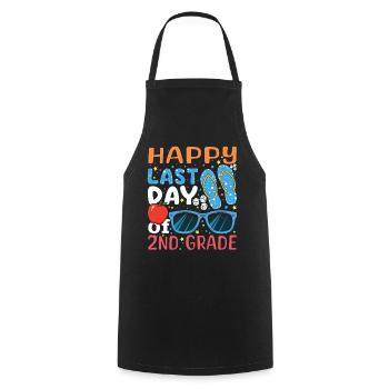 2nd Grade Bye Schools Out Last Class Day Of Summer - Cooking Apron - black - Front - AI Model Male 185 dark (185cm)
