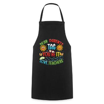 Bye School Out Happy Last Class For Teacher Summer - Cooking Apron - black - Front - AI Model Male 185 dark (185cm)