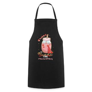 Bye School Out Happy Summer Teacher Watermelon - Cooking Apron - black - Front - AI Model Male 185 dark (185cm)
