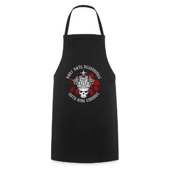 Baby Bat Goth Queen - Goth Gothic - Cooking Apron - black - Front - AI Model Male 185 dark (185cm)