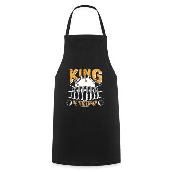 King of the Lanes - Cooking Apron - black - Front - AI Model Male 185 dark (185cm)
