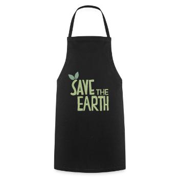 Save The Earth Nachhaltig Klimawandel - Kochschürze - Schwarz - Vorne - AI Model Male 185 dark (185cm)