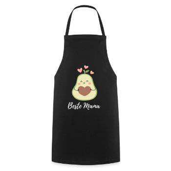 Avocado Herz Beste Mama Muttertag Geschenkidee - Kochschürze - Schwarz - Vorne - AI Model Male 185 dark (185cm)