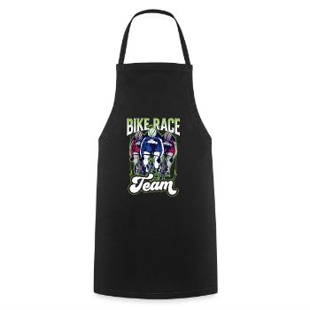 Cycling Race Team Race Cyclist Bicycle - Cooking Apron - black - Front - AI Model Male 185 dark (185cm)