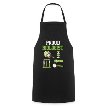 Fier biologiste Professeur de biologie - Tablier de cuisine - noir - Devant - AI Model Male 185 dark (185cm)