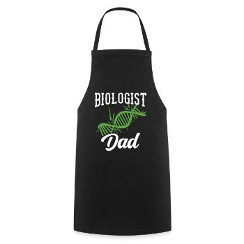 Biologiste Papa Professeur de biologie Biologiste Biologie - Tablier de cuisine - noir - Devant - AI Model Male 185 dark (185cm)
