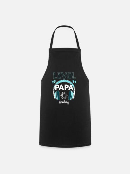 Level PAPA Loading Gamer Werdender Gamer Papa - Kochschürze - Schwarz