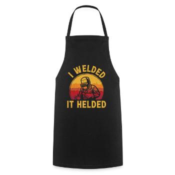 Je l’ai soudé Helded - Tablier de cuisine - noir - Devant - AI Model Male 185 dark (185cm)