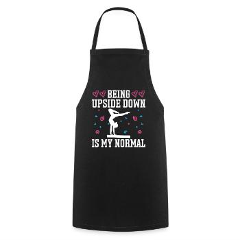 Funny Gymnastics for Girls - Cooking Apron - black - Front - AI Model Male 185 dark (185cm)