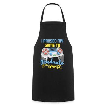 Graduate 5th Grade Graduating 2023 Gamer Gaming - Cooking Apron - black - Front - AI Model Male 185 dark (185cm)