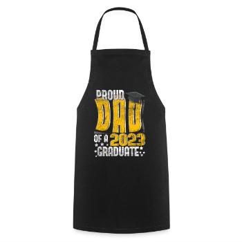 Proud Dad Graduate Graduating 2023 Graduation - Cooking Apron - black - Front - AI Model Male 185 dark (185cm)