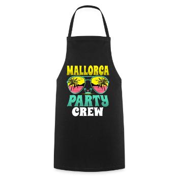Mallorca Party Crew - Kochschürze - Schwarz - Vorne - AI Model Male 185 dark (185cm)