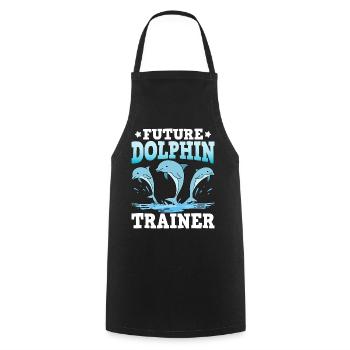 Future Dolphin Trainer - Kochschürze - Schwarz - Vorne - AI Model Male 185 dark (185cm)