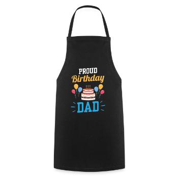 Proud Birthday Daddy Daddy Father Birthday - Cooking Apron - black - Front - AI Model Male 185 dark (185cm)