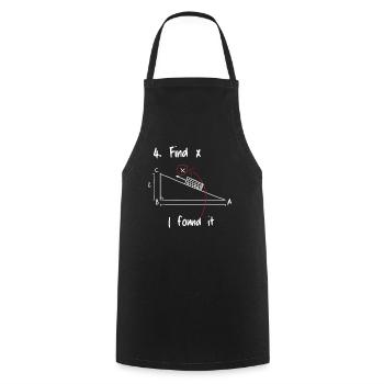 Trouver X Mathématiques Math - Tablier de cuisine - noir - Devant - AI Model Male 185 dark (185cm)