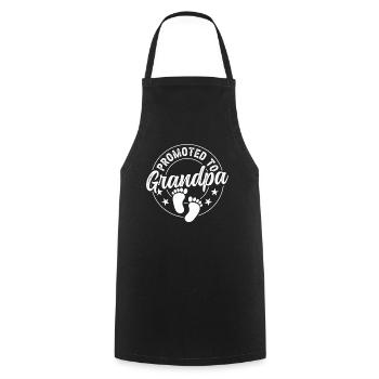 Promoted to grandfather sweet grandparents first time - Cooking Apron - black - Front - AI Model Male 185 dark (185cm)