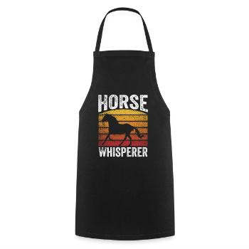 Horse Whisperer Horse Whisperer Équitation - Tablier de cuisine - noir - Devant - AI Model Male 185 dark (185cm)