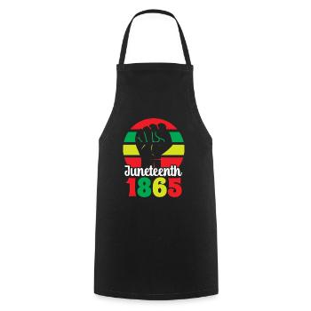 Juneteenth 1865 Afrika Black African American - Cooking Apron - black - Front - AI Model Male 185 dark (185cm)