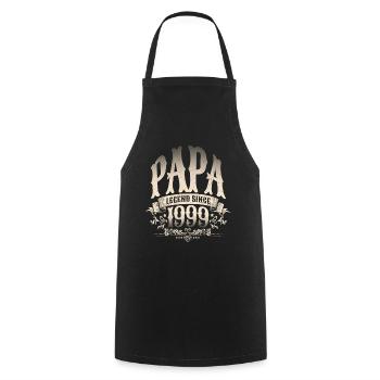 Papa Legend depuis 1999 Cadeau pour les pères fiers - Tablier de cuisine - noir - Devant - AI Model Male 185 dark (185cm)