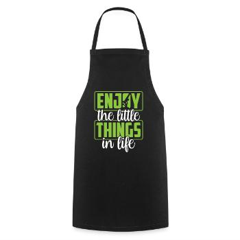 Profitez des petites choses de la vie Microscope - Tablier de cuisine - noir - Devant - AI Model Male 185 dark (185cm)