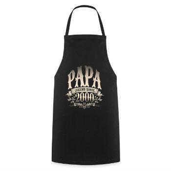 Papa Legend Since 2000 Gift for Proud Fathers - Cooking Apron - black - Front - AI Model Male 185 dark (185cm)