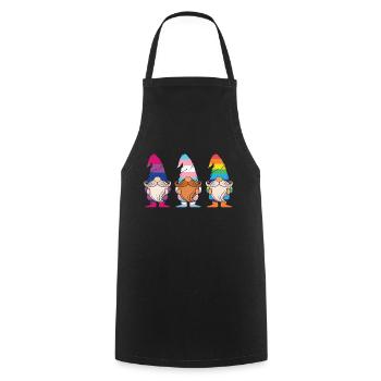 Niedliche Zwerge Elf LGBTQ Regenbogen LGBT Pride Monat - Kochschürze - Schwarz - Vorne - AI Model Male 185 dark (185cm)