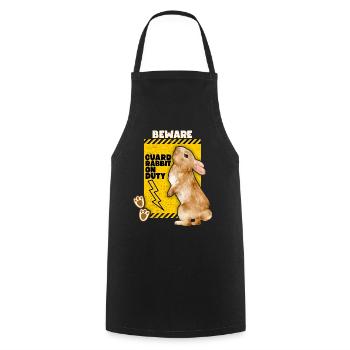 Lapin Lapin Drôle Dire Garde-Lapin Blague - Tablier de cuisine - noir - Devant - AI Model Male 185 dark (185cm)