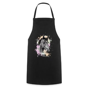 Cheval - Tablier de cuisine - noir - Devant - AI Model Male 185 dark (185cm)