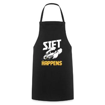 Siet Happens - Cooking Apron - black - Front - AI Model Male 185 dark (185cm)