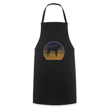 Retro Rhodesian Ridgeback Sunset - Cooking Apron - black - Front - AI Model Male 185 dark (185cm)
