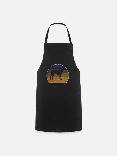 Retro Rhodesian Ridgeback Sonnenuntergang - Kochschürze - Schwarz
