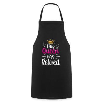 Cette reine grand-mère à la retraite - Tablier de cuisine - noir - Devant - AI Model Male 185 dark (185cm)
