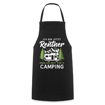 Wohnmobil Rentner endlich Zeit für Camping - Kochschürze - Schwarz - Vorne - AI Model Male 185 dark (185cm)
