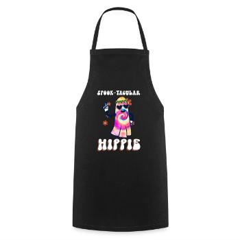 Spook-Tacular Hippie - Hippie-Halloween - Cooking Apron - black - Front - AI Model Male 185 dark (185cm)
